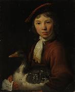 Jacob Gerritsz Cuyp A Boy with a Goose oil painting on canvas